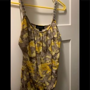 Inc Tank top floral with side tie